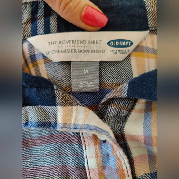 Old Navy flannel button down "boyfriend shirt" (Medium) π©·ππ€π©· - Picture 14 of 16